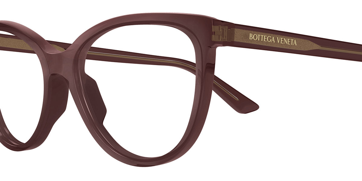 Bottega Veneta® BV1313O BV1313O 010 55 - Burgundy/Burgundy Eyeglasses