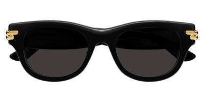 Bottega Veneta® BV1323SK BV1323SK 001 52 - Black/grey Sunglasses