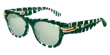 Bottega Veneta® BV1323SK BV1323SK 003 52 - Green/green Sunglasses