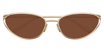 Bottega Veneta® BV1330S BV1330S 003 57 - Gold/brown Sunglasses