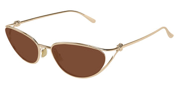 Bottega Veneta® BV1330S BV1330S 003 57 - Gold/brown Sunglasses