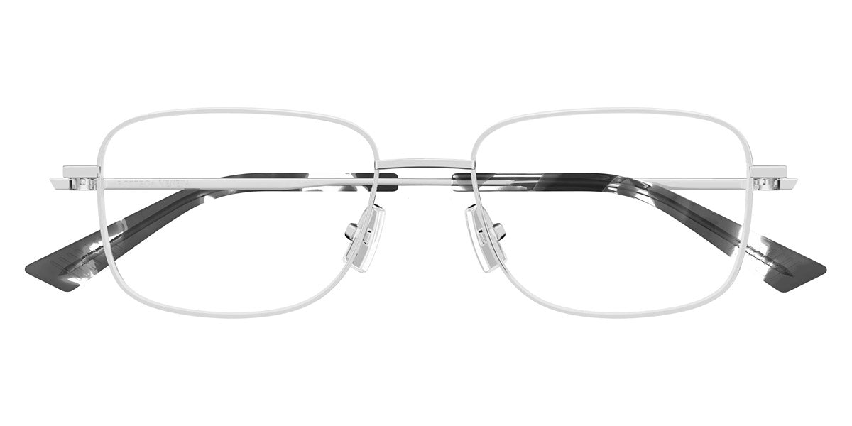 Bottega Veneta® BV1333O BV1333O 007 55 - Silver/Silver Eyeglasses