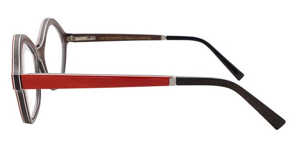 Gold & Wood® CARLA G&W CARLA 41 50 - 41 - Glossywood/Coral Bolivar/Brown Tanganyika Eyeglasses