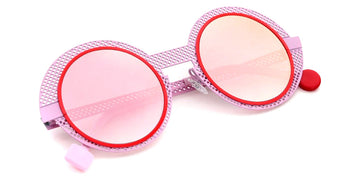 Sabine Be® Be Val De Loire Hole Sun SB Be Val De Loire Hole Sun 489 50 - Baby Pink Perforated Satin / Neon Orange Satin Sunglasses