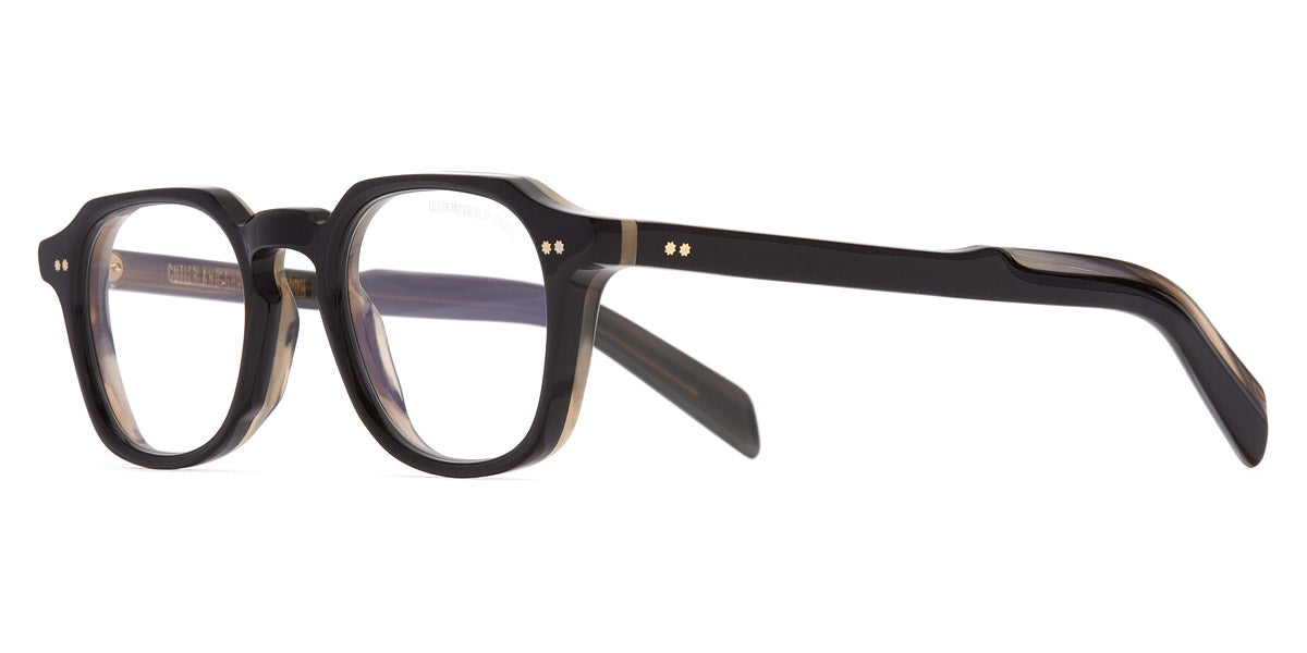 Cutler and Gross® CGOPGR0348 CGOPGR0348 BLACK ON HORN 48 - Black On Horn Eyeglasses