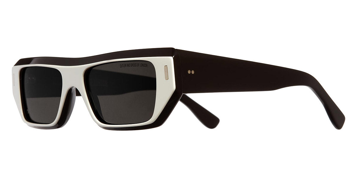 Cutler and Gross® SN1367 CGSN1367 WHITE ON BLACK 55 - White On Black Sunglasses