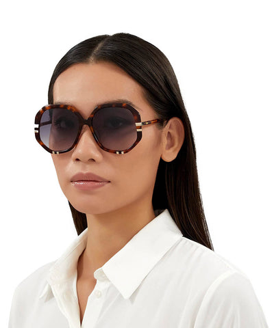 Chloé® CH0105S CHO CH0105S 004 58 - Havana Sunglasses