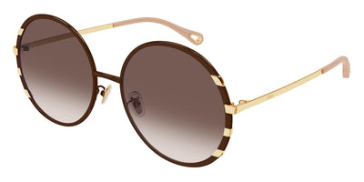 Chloé® CH0144S CHO CH0144S 001 58 - Brown/Gold Sunglasses