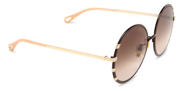 Chloé® CH0144S CHO CH0144S 001 58 - Brown/Gold Sunglasses