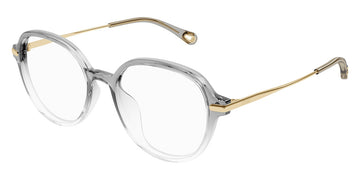 Chloé® CH0217OA CHO CH0217OA 001 53 - Gray/Gold Eyeglasses