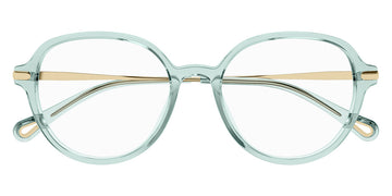 Chloé® CH0217OA CHO CH0217OA 003 53 - Green/Gold Eyeglasses