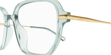 Chloé® CH0218OA CHO CH0218OA 004 55 - Green/Gold Eyeglasses