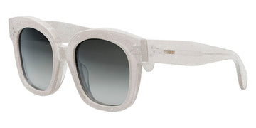 Celine® CL4002UN CLN CL4002UN 20B 54 - Shiny Milky Grey with Silver Glitter / Smoke Sunglasses