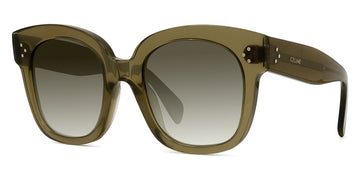 Celine® CL4002UN CLN CL4002UN 98P 54 - Shiny Opaline Khaki Brown / Gradient Green Sunglasses