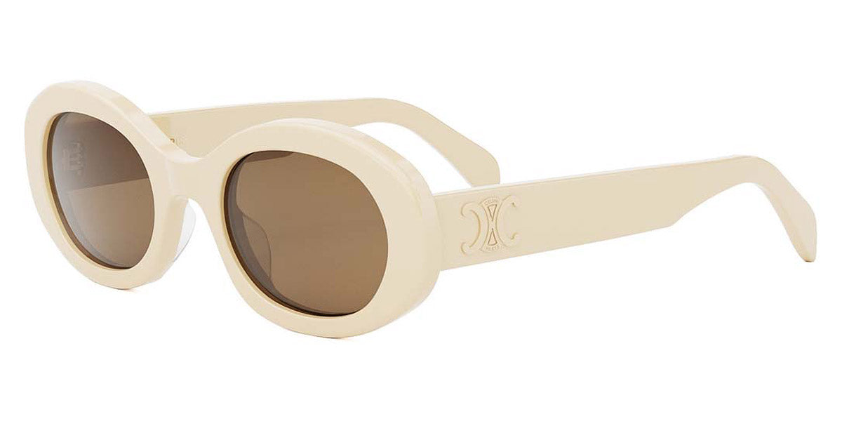 Celine® CL40194U CLN CL40194U 24E 52 - White/Other / Brown Sunglasses