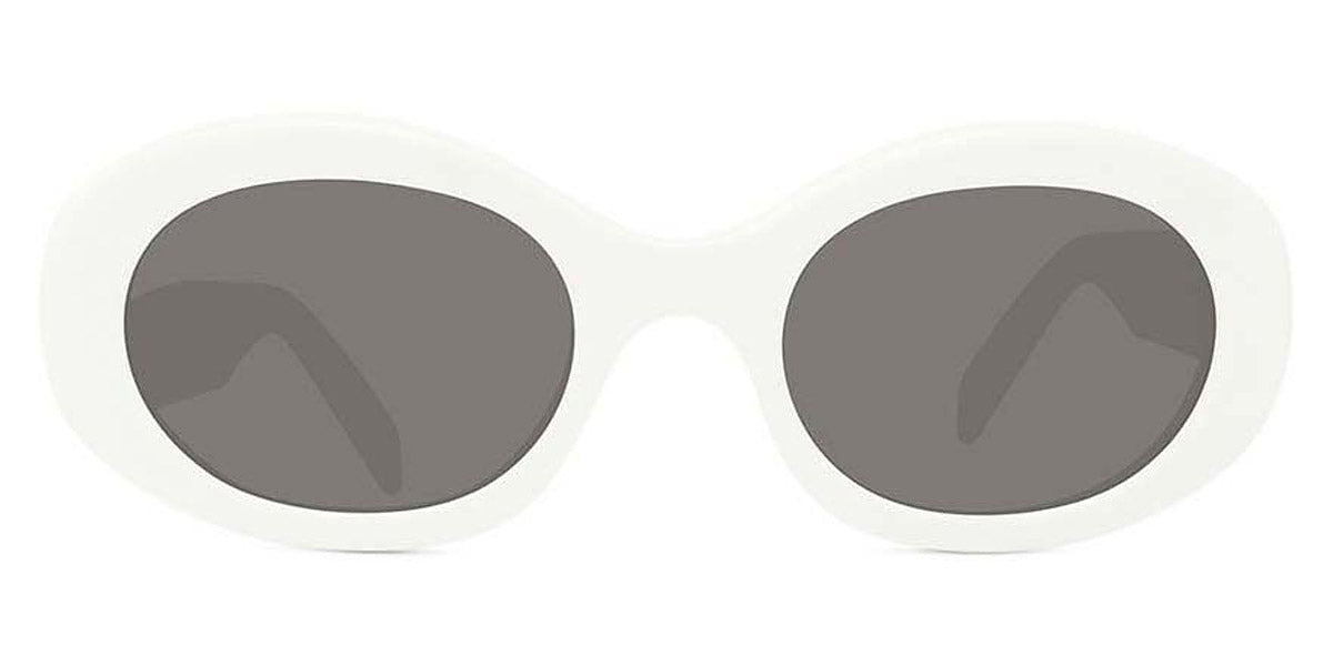 Celine® CL40194U CLN CL40194U 25A 52 - Shiny Ivory / Smoke Sunglasses