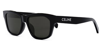 Celine® CL40249U CLN CL40249U 01A 55 - Shiny Black / Smoke Sunglasses