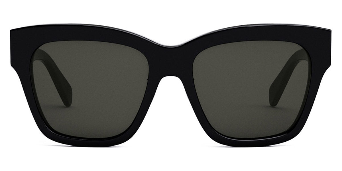 Celine® CL40253F CLN CL40253F 01A 55 - Shiny Black / Dark Smoke Sunglasses