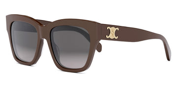 Celine® CL40253I CLN CL40253I 48F 55 - Shiny Dark Brown / Brown Sunglasses