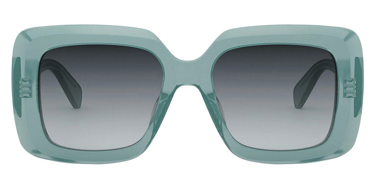 Celine® CL40263I CLN CL40263I 93b 54 - Shiny Lime Transparent / Gradient Smoke Organic Sunglasses