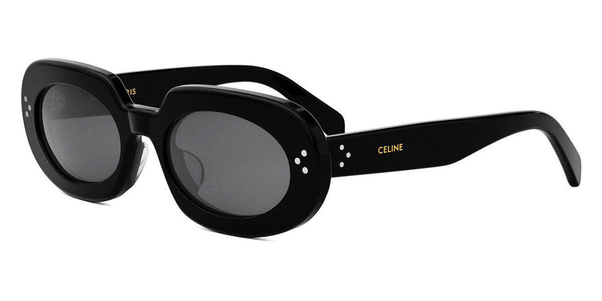 Celine® CL40276U CLN CL40276U 01A 54 - Shiny Black / Lenses Smoke Organic Sunglasses