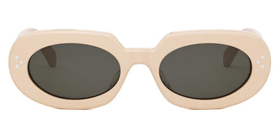 Celine® CL40276U CLN CL40276U 25a 54 - Shiny Ivory / Lenses Smoke Organic Sunglasses