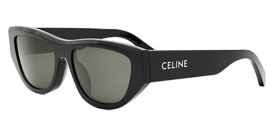 Celine® CL40278U CLN CL40278U 01A 55 - Shiny Black / Smoke Sunglasses