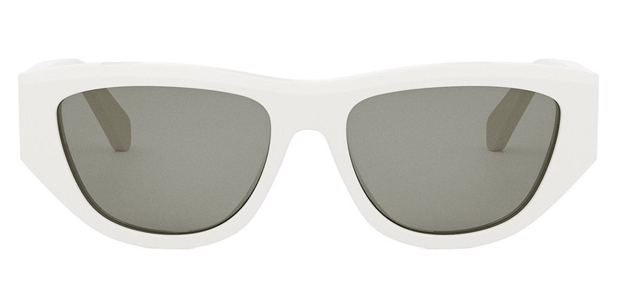 Celine® CL40278U CLN CL40278U 25A 55 - Shiny Ivory / Smoke Sunglasses