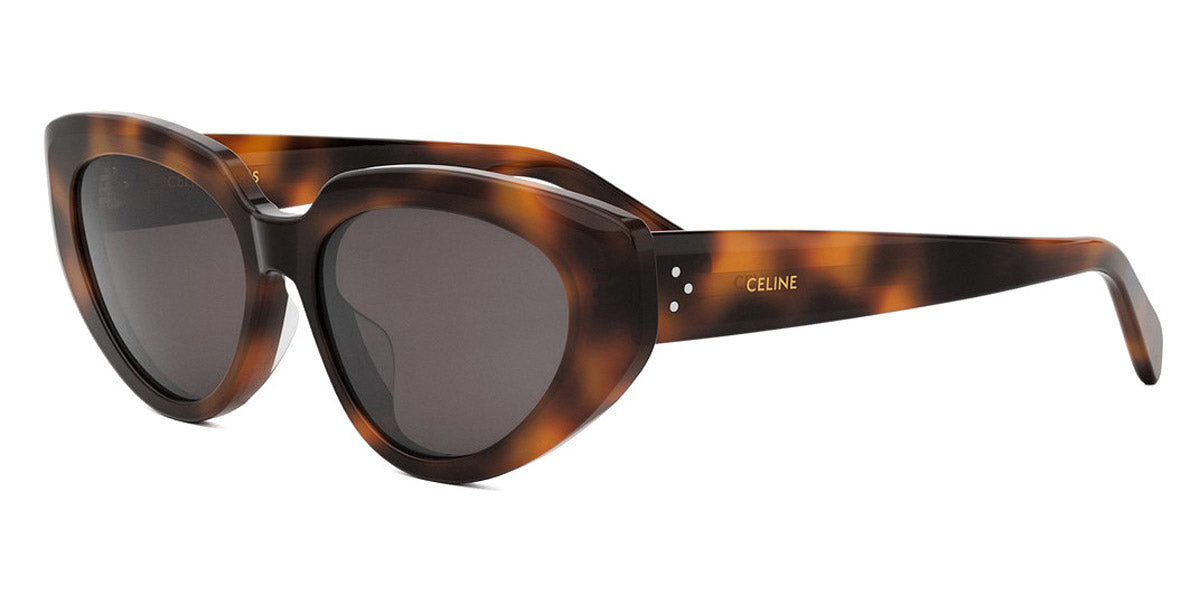 Celine® CL40286F CLN CL40286F 53a 54 - Shiny Havana / Lenses Smoke Organic Sunglasses