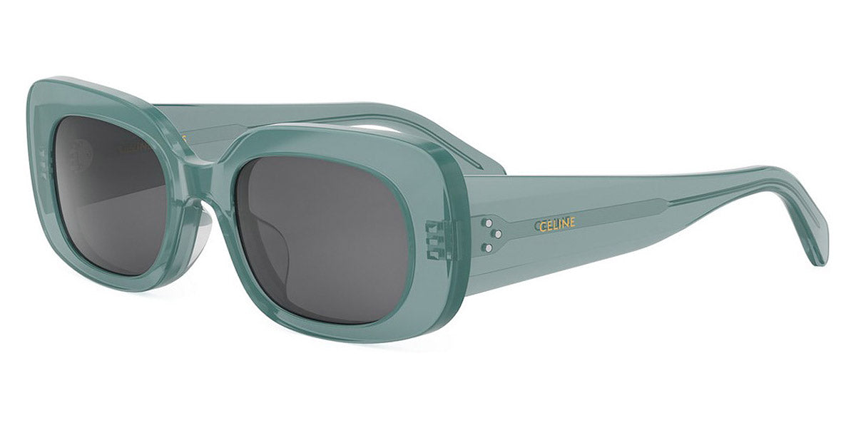 Celine® CL40287U CLN CL40287U 93a 51 - Shiny Lime Transparent Sunglasses