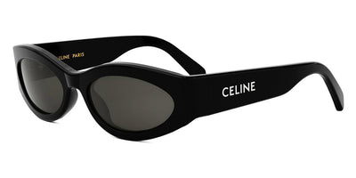 Celine® CL40288I CLN CL40288I 01a 56 - Shiny Black / Lenses Smoke Organic Sunglasses