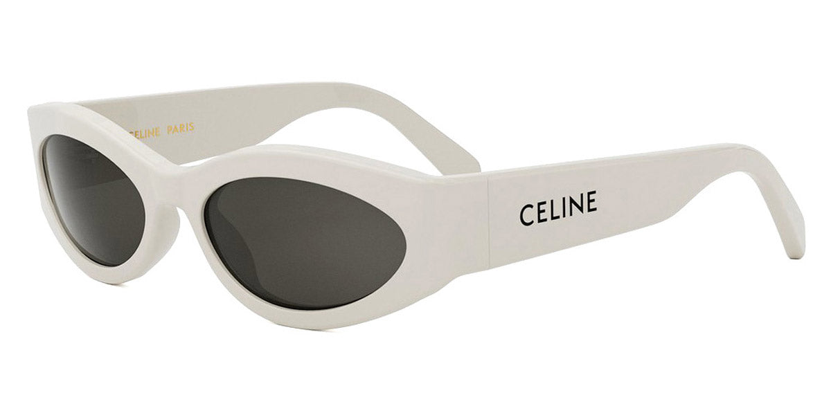 Celine® CL40288I CLN CL40288I 25a 56 - Shiny Ivory / Lenses Smoke Organic Sunglasses