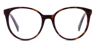 Celine® CL50077I CLN CL50077I 054 54 - Shiny Red Havana / Lenses Clear Organic Eyeglasses