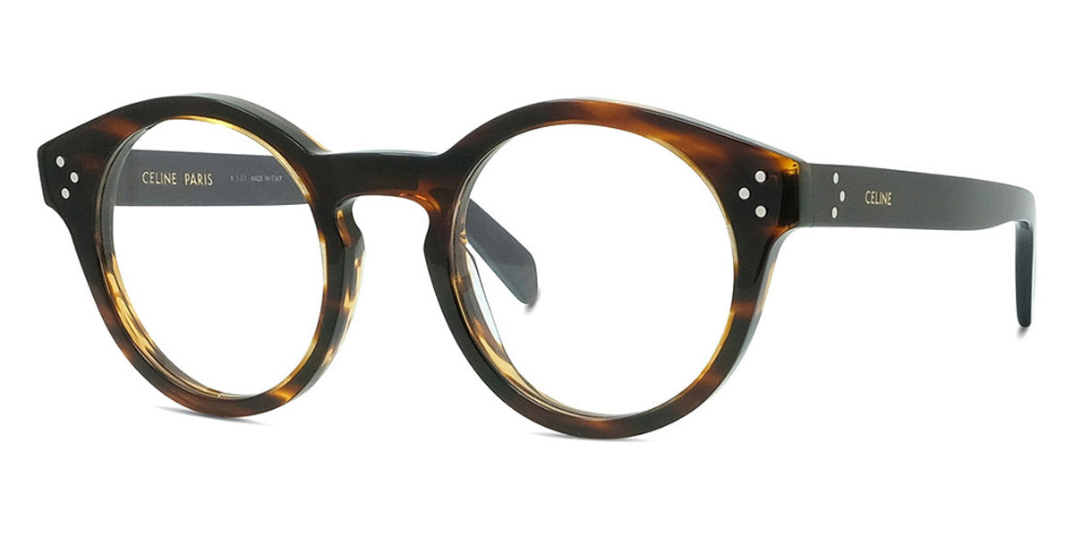 Celine® CL50091I CLN CL50091I 056 49 - Shiny Flamed Havana Eyeglasses