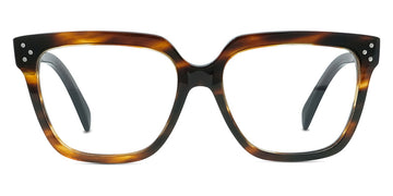 Celine® CL50094I CLN CL50094I 056 55 - Shiny Flamed Havana Eyeglasses