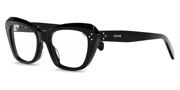 Celine® CL50112I CLN CL50112I 001 52 - Shiny Black Eyeglasses