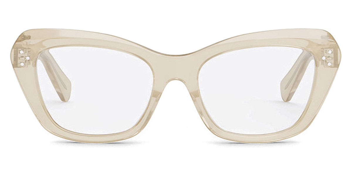 Celine® CL50112I CLN CL50112I 057 52 - Shiny Transparent Beige Eyeglasses