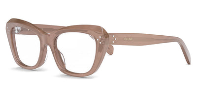 Celine® CL50112I CLN CL50112I 074 52 - Shiny Transparent Rose Caramel Eyeglasses