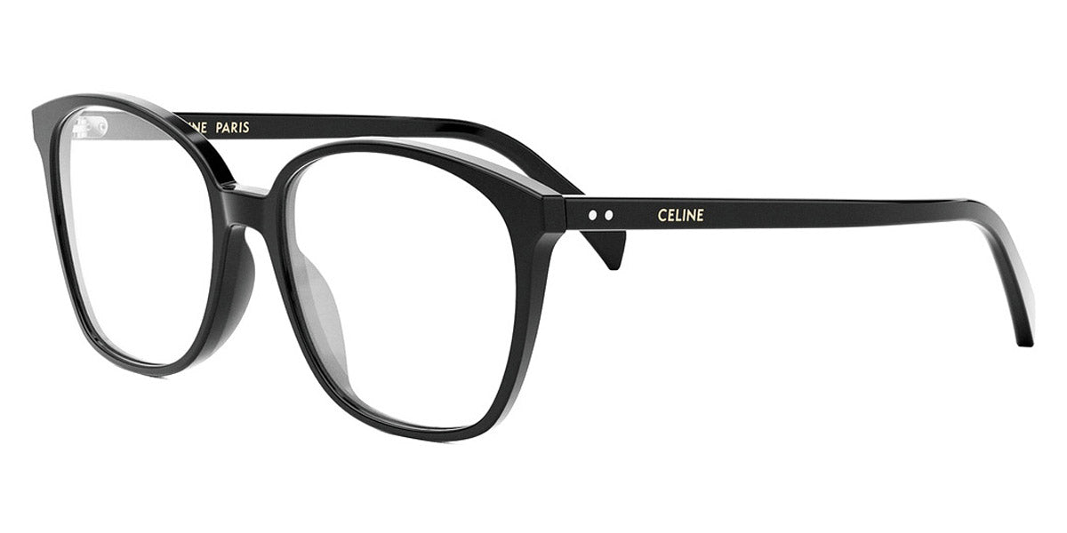 Celine® CL50115I CLN CL50115I 001 55 - Shiny Black / Lenses Clear Organic Eyeglasses