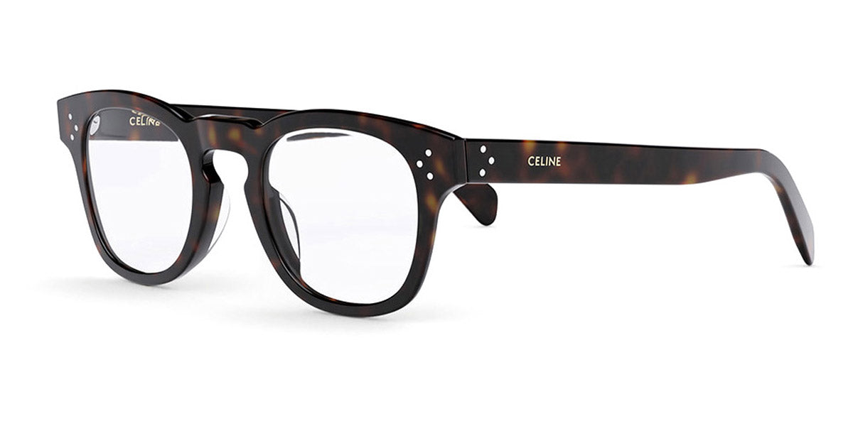 Celine® CL50118I CLN CL50118I 052 48 - Shiny Dark Havana / Lenses Clear Organic Eyeglasses