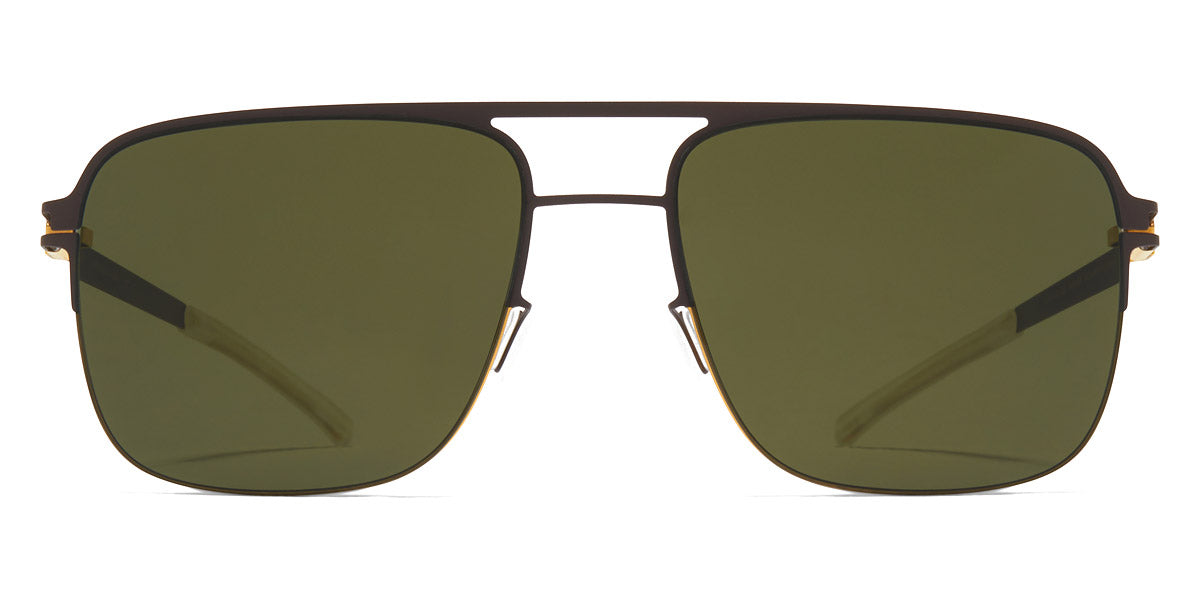 Mykita® COLBY MYK COLBY Gold/Dark Brown / Raw Green Solid 55 - Gold/Dark Brown / Raw Green Solid Sunglasses