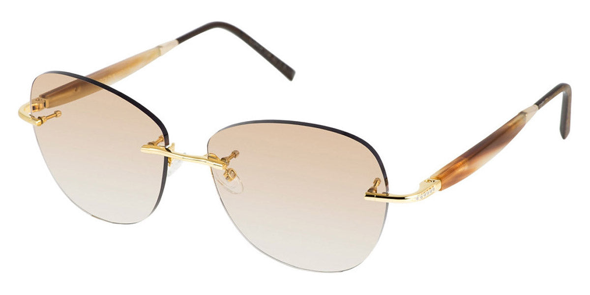 Gold & Wood® COMTESSE 02 G&W COMTESSE 02 D 10 01 CB41 - D.10.01.CB41 Champagne Gold Plated - 12 White Brilliant Cut Diamonds (0,11 ct approx.) Sunglasses