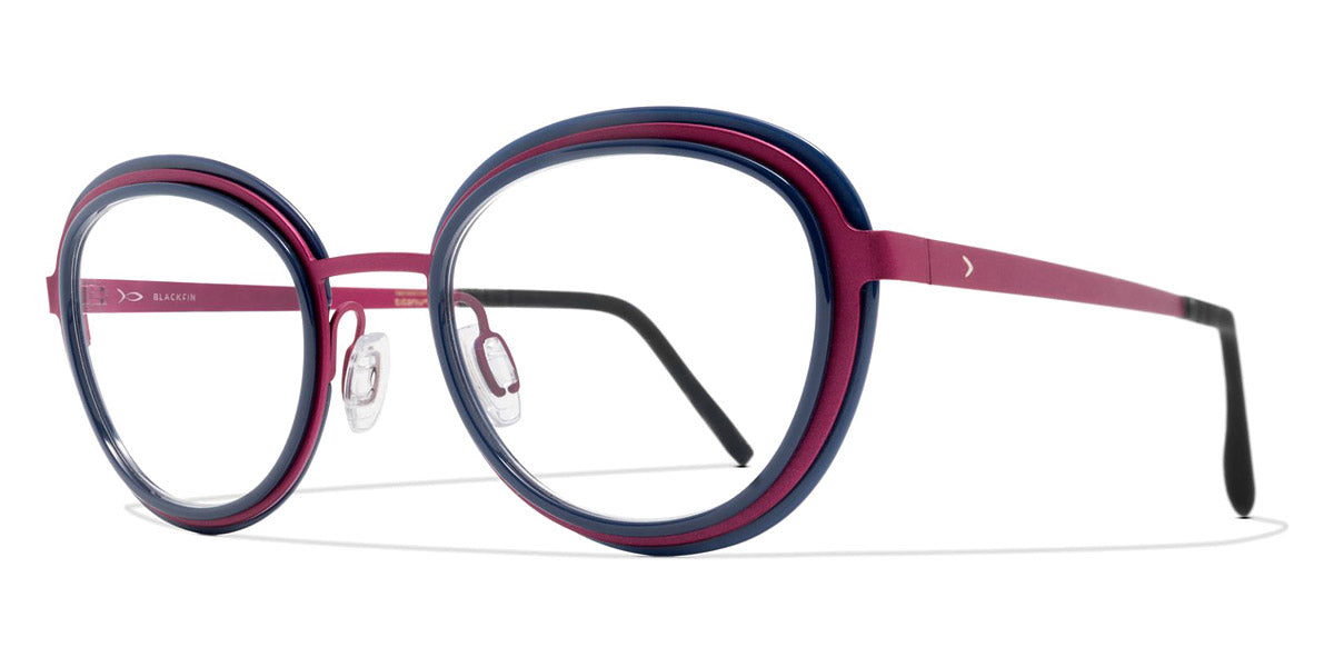 Blackfin® CORTES BLF CORTES 1089 49 - Red/Navy Blue Acetate Eyeglasses