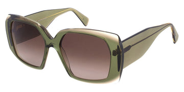 Andy Wolf® Damson Sun ANW Damson Sun 04 57 - Green/Brown Sunglasses