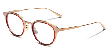 SALT.® DEVON-V SAL DEVON-V MHHG 49 - Matte Honey/Honey Gold with Redwood Inserts Eyeglasses