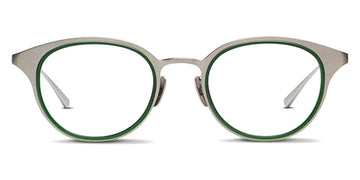 SALT.® DEVON-V SAL DEVON-V STAS 49 - Steel/Antique Silver with Evergreen Inserts Eyeglasses