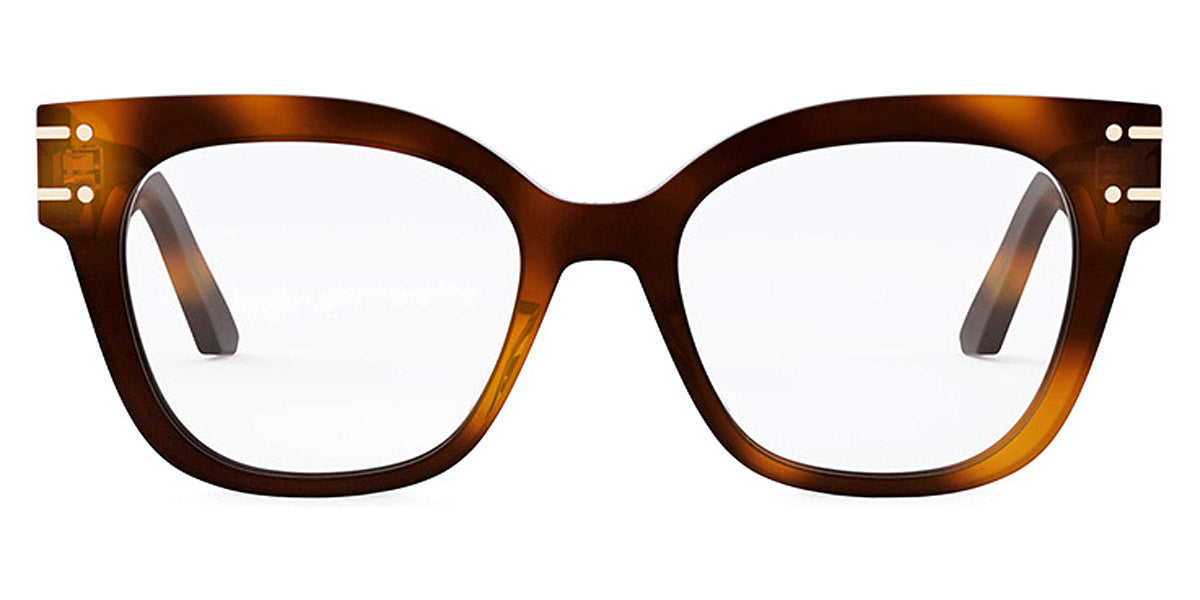 Dior® DIORSIGNATUREO B2I CD DIORSIGNATUREO B2I 2600 51 - Shiny Light Havana / Lenses Clear Organic Eyeglasses