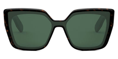 Dior® LADY 95.22 S2I CD LADY 95.22 S2I 20C0 54 - Shiny Dark Havana / Lenses Green Organic Sunglasses