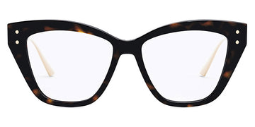 Dior® MISSDIORO B3I CD MISSDIORO B3I 2200 52 - Metal Shiny Dark Havana / Lenses Clear Organic Eyeglasses