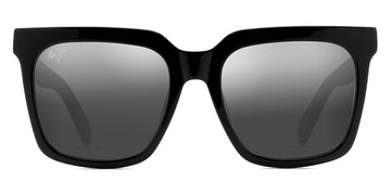 Maui Jim® Rooftops DSB898-02 - Black with Crystal / Dual Mirror Silver to Black Sunglasses